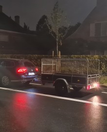 Aanhangwagen enkele as 750kg met loofnet