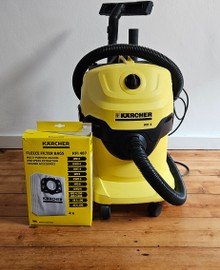Kärcher WD4 bouwstofzuiger (nat/droogstofzuiger)- inclusief nieuwe zak