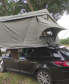 Daktent 2-3p 160x240 matras - past op elke auto! - met ondertent