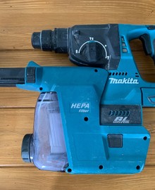 Klopboormachine met stofzuiger en boorset Makita DHR243ZJW
