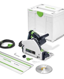 Invalzaag Festool met 2 linialen