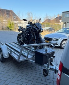 Motortrailer aanhanger voor 2 motoren