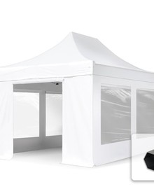 Premium EasyUp l partytent, 3x4,5m, met zijwanden, wit