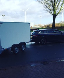 Gesloten aanhangwagen met B-rijbewijs