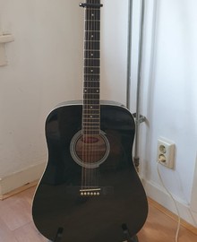 Sexy klassieke gitaar (zwart)