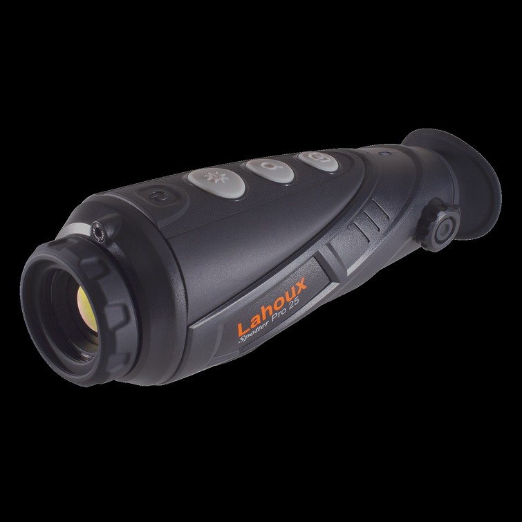 Warmtebeeld handkijker. Lahoux spotter pro 25Lahoux Spotter De Lahoux Spotter serie zijn handheld warmtebeeldkijkers. De warmtebeeldkijker helpt u om te zien wat u niet kunt zien in moeilijke zicht situaties, bijvoorbeeld bos en gebladerte of in het donker. De kijker is handzaam en licht van gewicht, waardoor u deze kunt gebruiken om grote oppervlakken te scannen/verkennen zonder vermoeide armen te krijgen. Intuïtieve en gemakkelijke bediening betekent dat u geen handleiding nodig heeft om de camera te kunnen gebruiken. Voordelen Ontworpen voor eenvoudig gebruik. De oog afstand is makkelijk via de draaiknop aan te passen Voor gebruik in het donker en bij slechte zichtsituaties ontwikkeld Licht, compact en waterdicht; gebruikstemperatuur: -20 °C tot +50 °C Beeldverversingsfrequentie 50 Hz, multikleurdisplay voor een verbeterde beeldweergave: black-hot, white-hot, red-hot