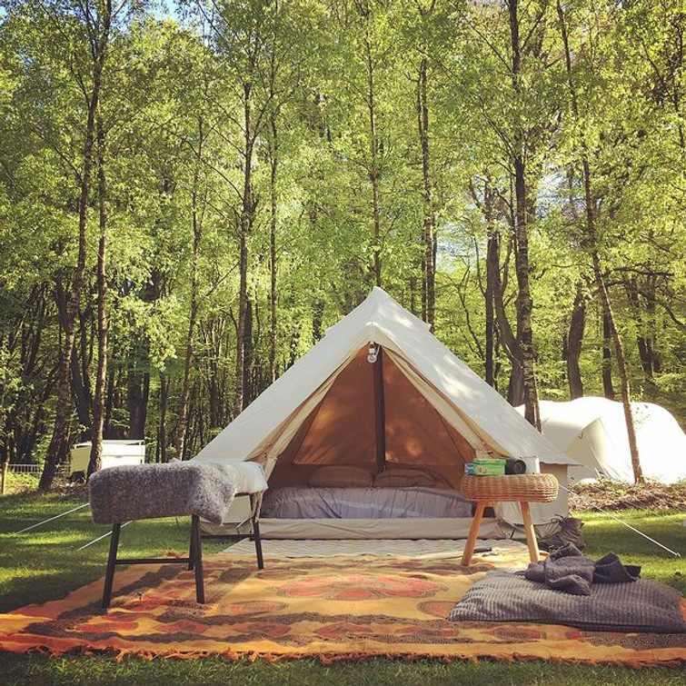 Canvas Sibley bell tent 300, incl. 2 opblaas stretchers en matjes