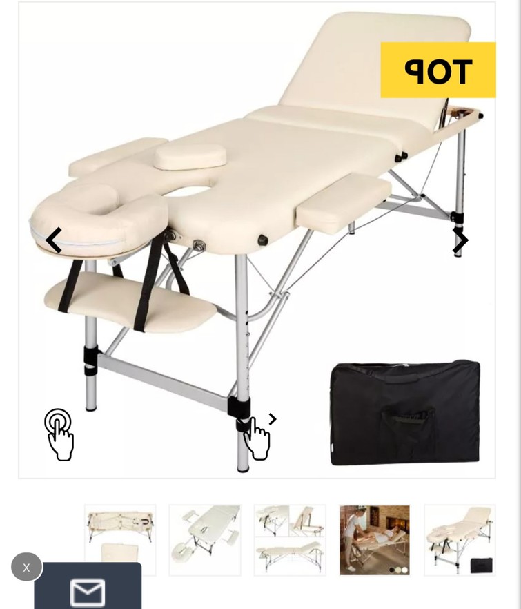 3 zone massage tafel wit