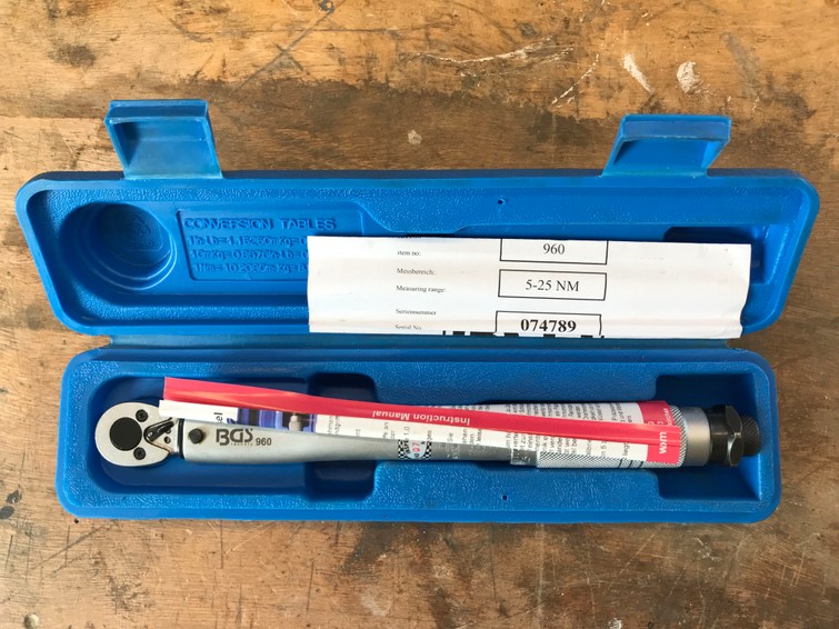 Momentsleutel 1/4”, 5-25 Nm