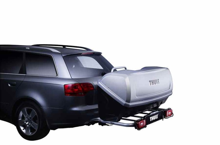 Thule backup (dakkoffer achter op de trekhaak)