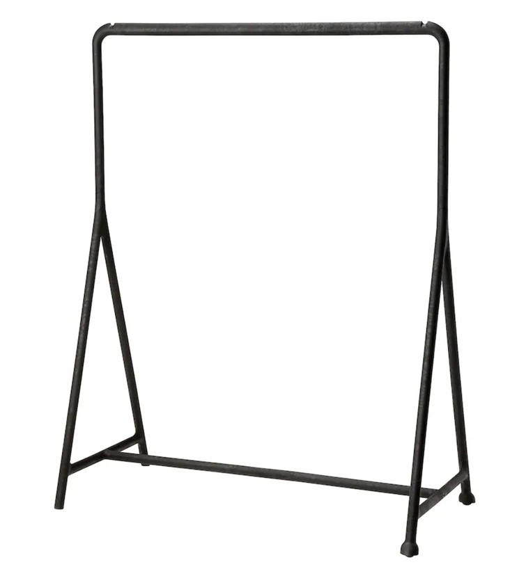 Ikea Turbo kledingrek zwart met wielen