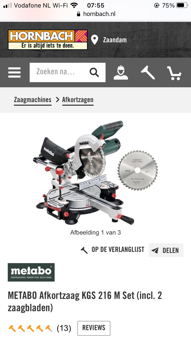 Metabo afkortzaag