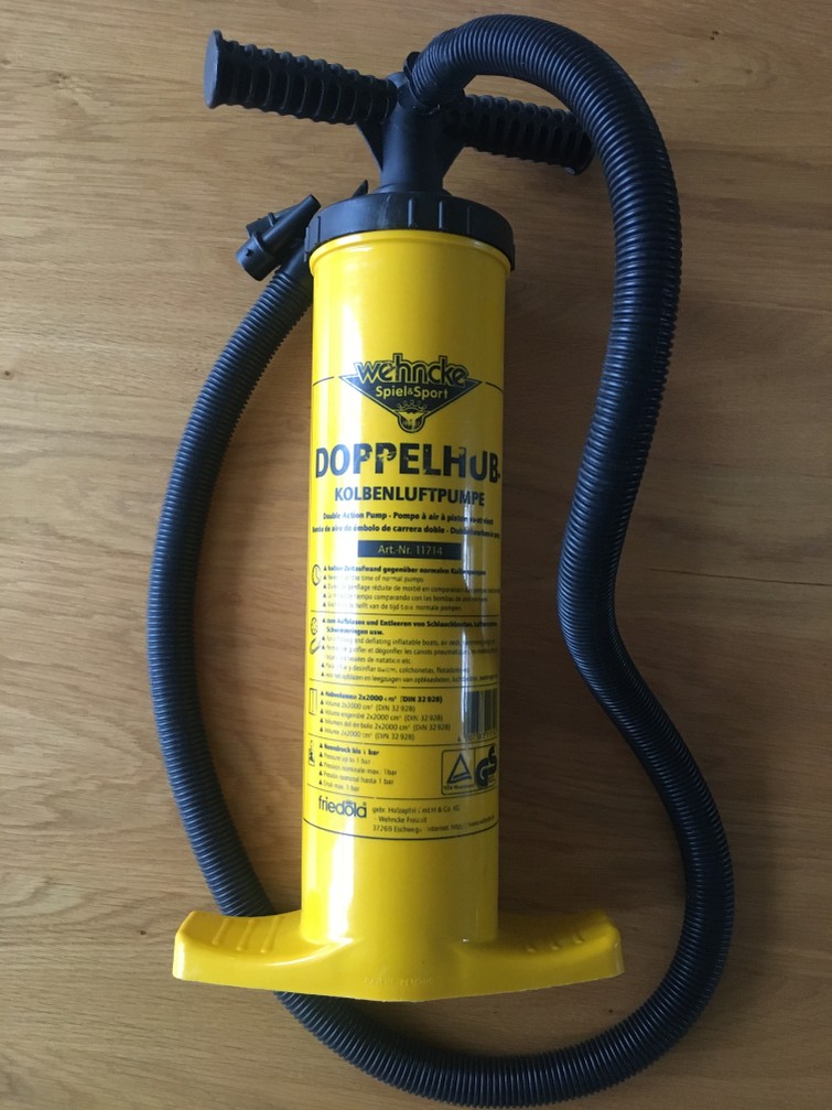 Pomp (dubbelslag) voor luchtbed, opblaasboot