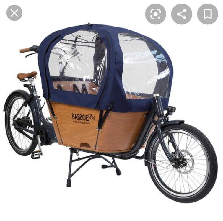 Elektrische bakfiets tweewieler