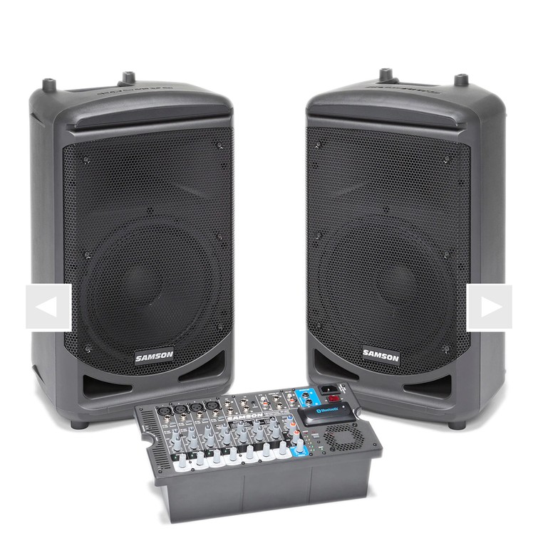 Speakerset Samson xp1000 portable 2x 500W