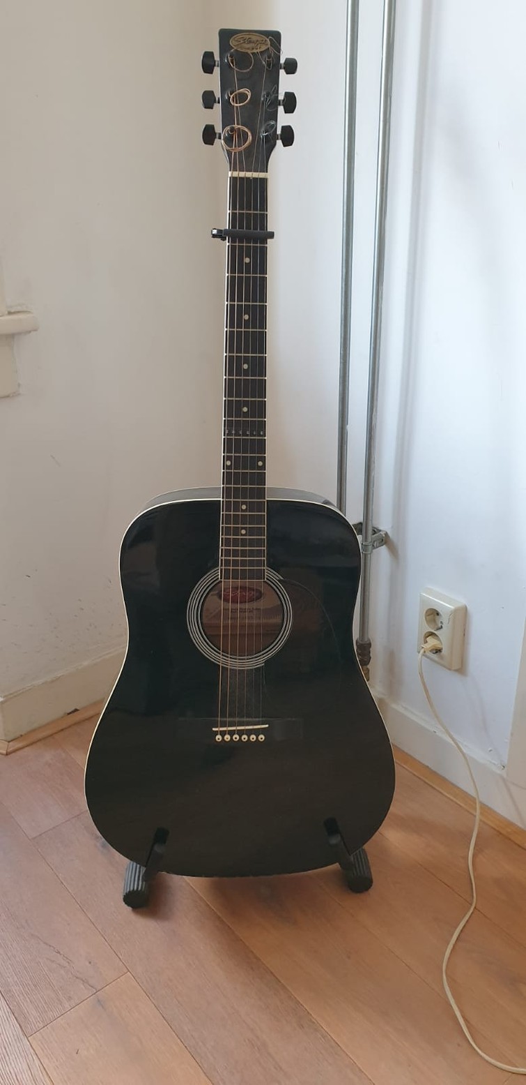 Sexy klassieke gitaar (zwart)