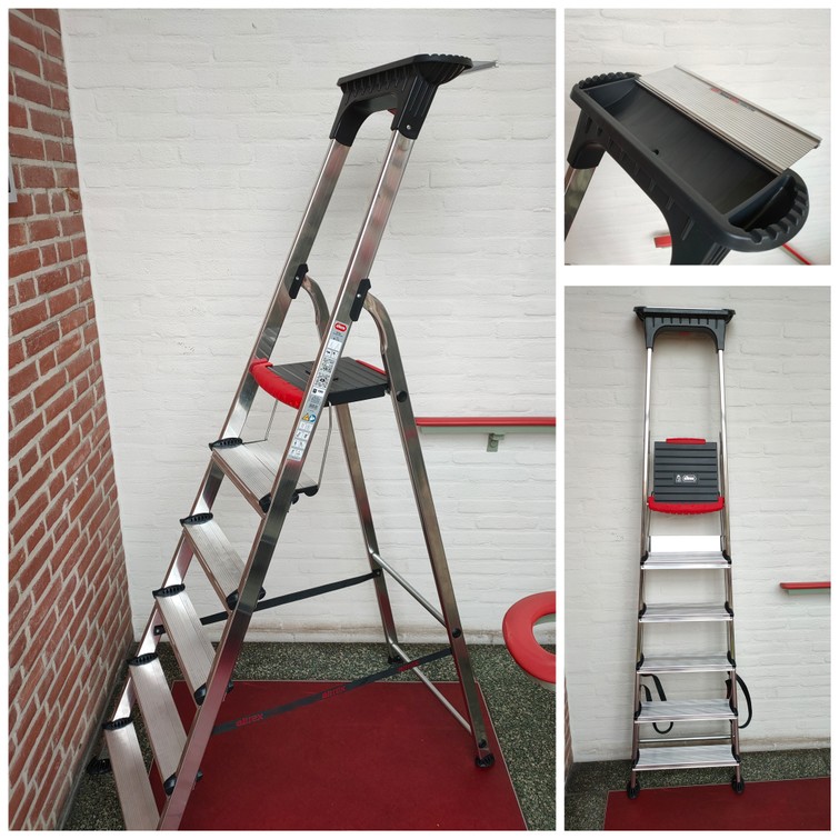 Stabiele ladder 3.25 m werkhoogte - 6 treden