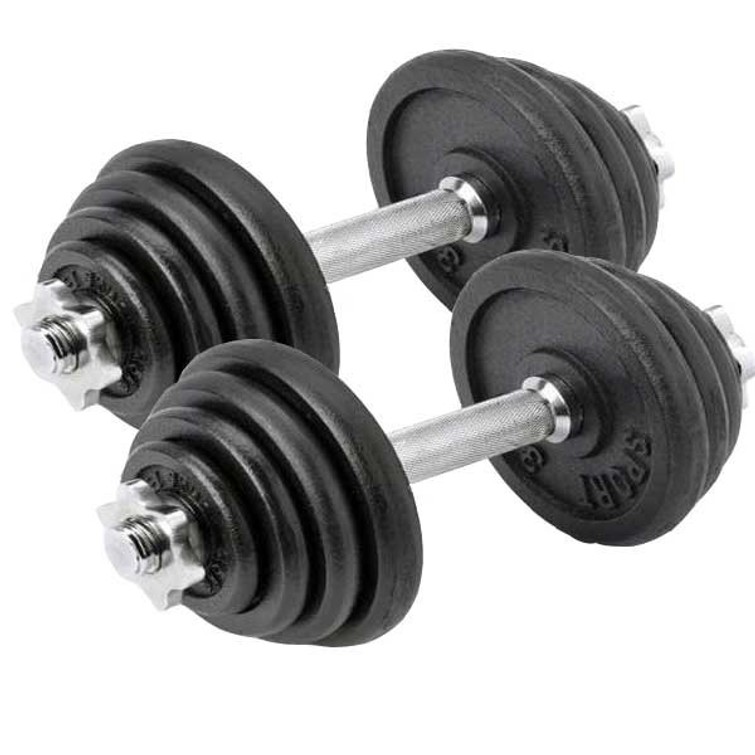 2x verstelbare fitness dumbells van 15kg