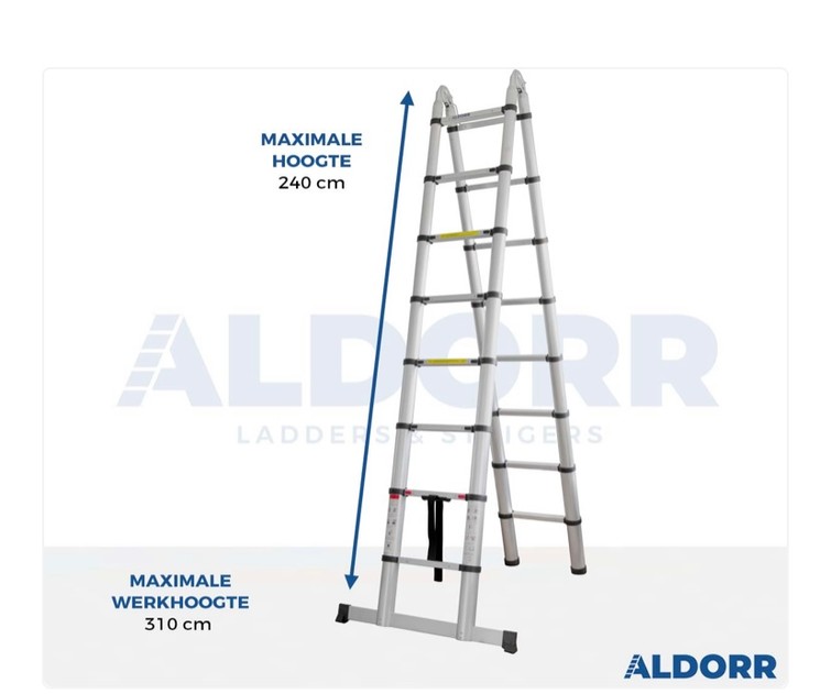 Telescopische vouwladder 5,00 meter – ALDORR Home