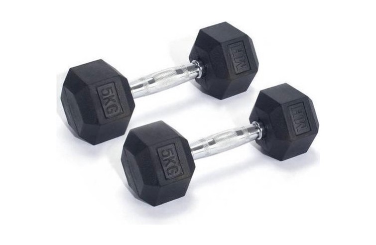 Dumbbells Set 10 kg – Gewichten – Hexa Halters – Dumbbell – 2 x 5 kg